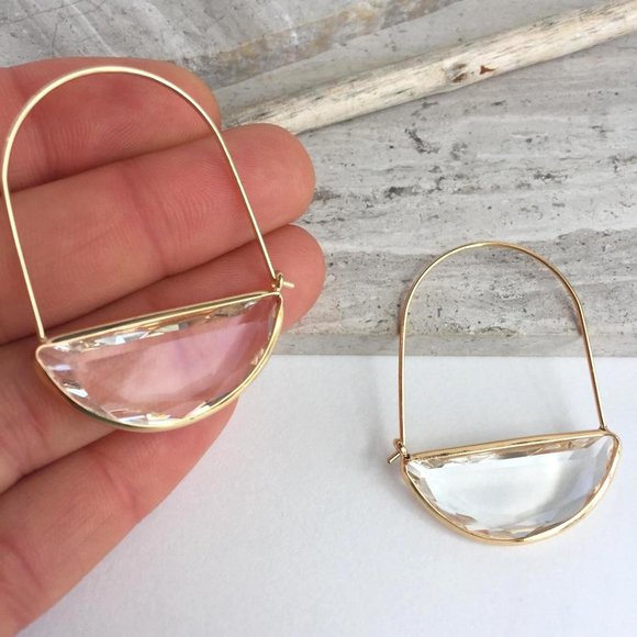 Anthropologie Crescent Hoop Earrings — NEW - Picture 3 of 7